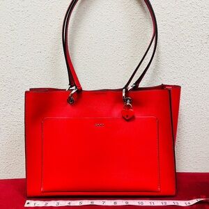 DKNY Scarlet Red Tote Bag